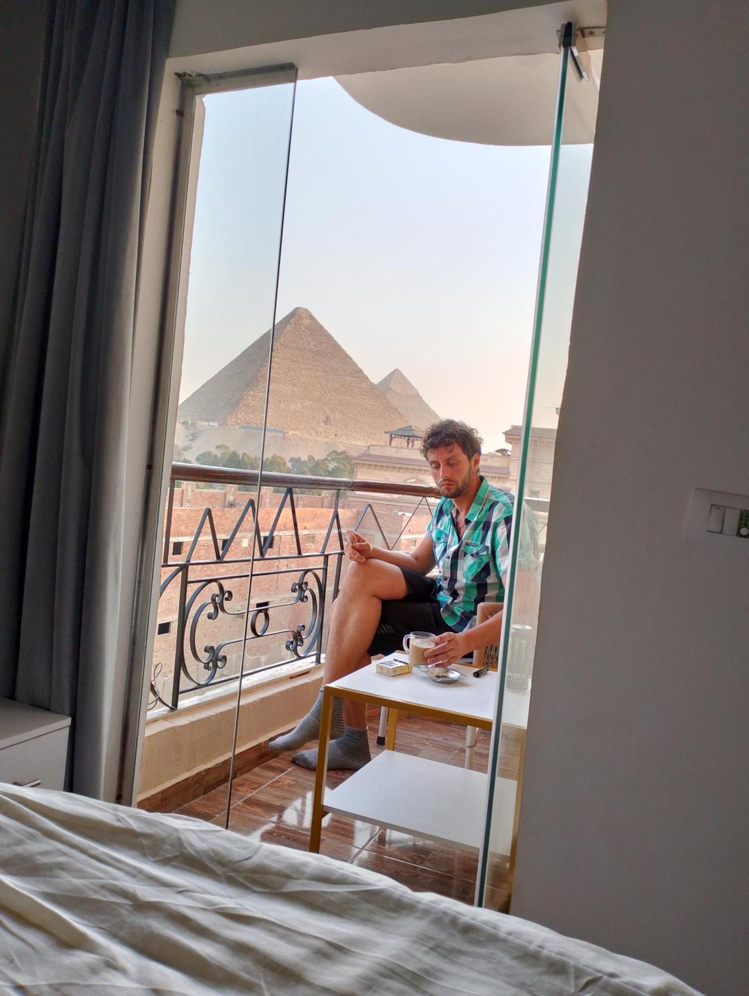 Oh Pyramids View Otel Kafret el-Gabal Dış mekan fotoğraf